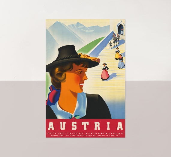 Austria travel wall art up to 24x36 poster. Extra large wall art