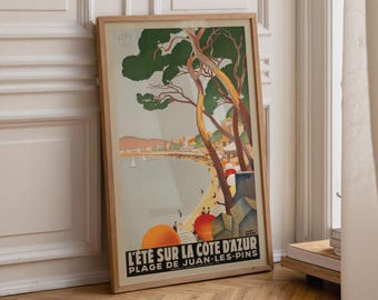Cote D'azur Poster by Roger Broders: 1930s French Riviera Wall Art