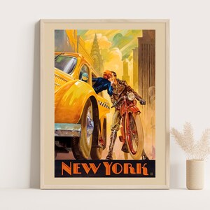 Vintage New York Travel Poster: 1930s NYC Art Print