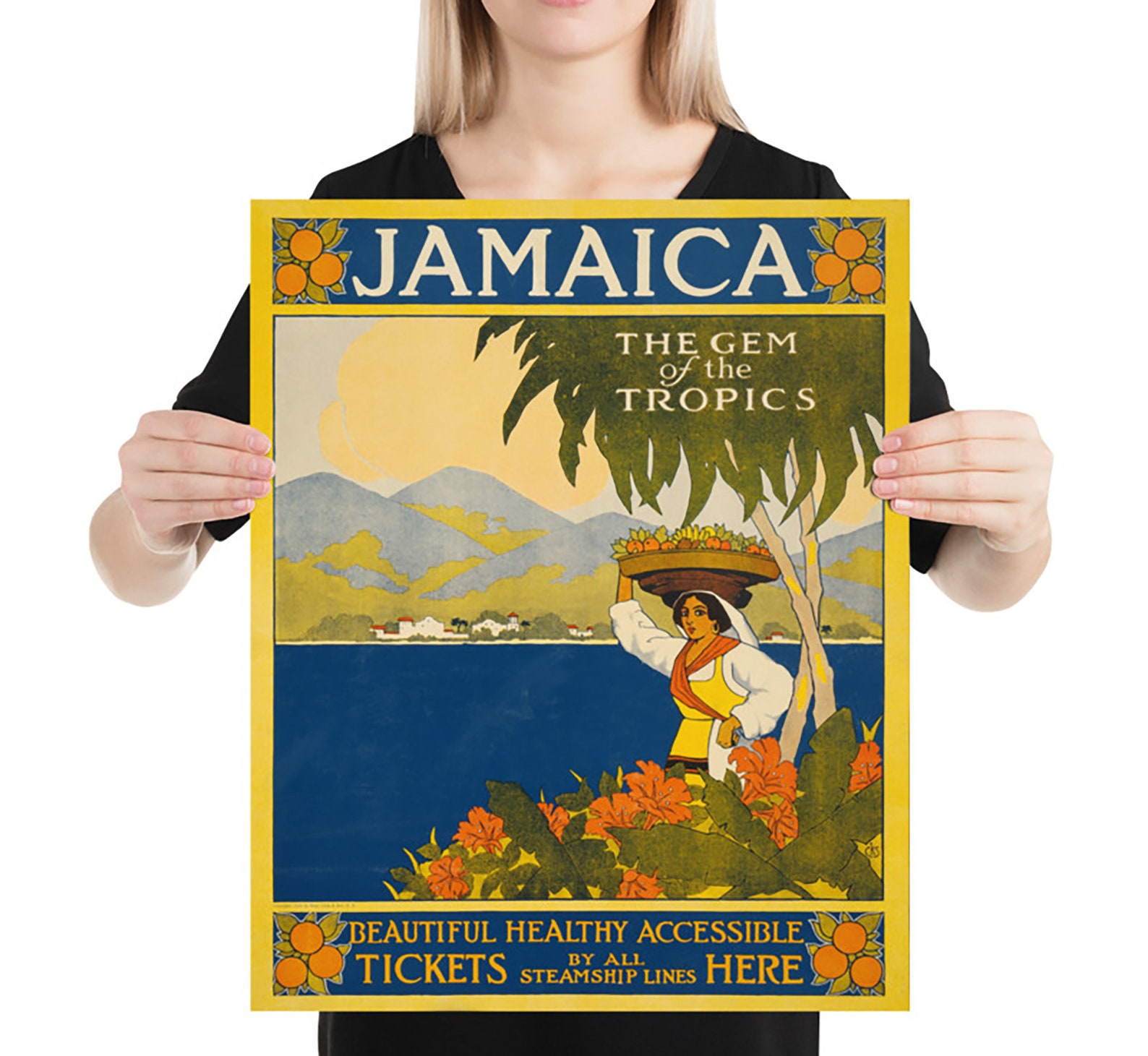 Jamaica Vintage Travel Poster by Thomas Cook Lithograph of Etsy