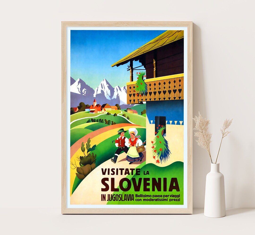 Besuchen Sie Slowenien Vintage Travel Poster Europa Reise Wand Kunst