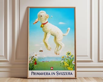 Hi-res Print - A4, A320x30 Inch Swiss Travel, Springtime in