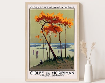 Gulf of Morbihan Vintage Travel Poster: France Wall Art