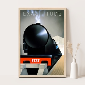 Exactitude, France vintage travel poster, France travel wall art, 12x18 inches poster.
