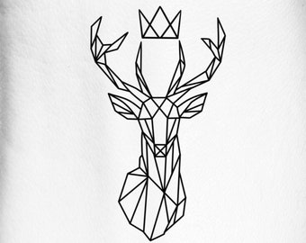 21 Amazing Geometric Deer Tattoo Designs  PetPress  Deer tattoo Geometric  deer Deer tattoo designs