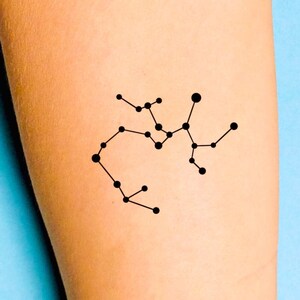 Sagittarius Zodiac Astrology Constellation Temporary Tattoo