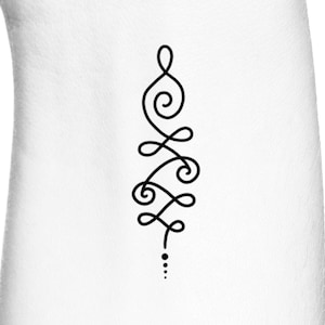 Unalome Tempoary Tattoo / Cute Small Tattoo / Feminine Wrist Tattoo / Religious Ankle Tattoo / Sternum Tattoo
