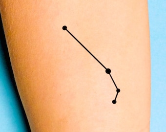 Aries Zodiac Constellation Temporary Tattoo / Astrology / - Etsy