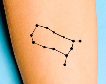 Gemini Zodiac Astrology Constellation Temporary Tattoo