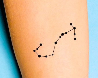 Scorpio Zodiac Astrology Constellation Temporary Tattoo
