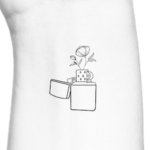 Wildflower Zippo Lighter Temporary Tattoo