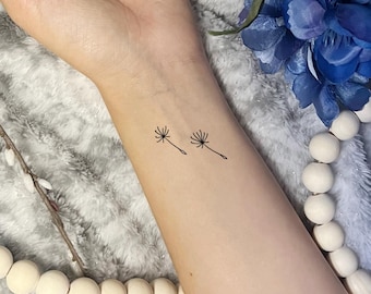 Small Dandelion Seeds Temporary Tattoo
