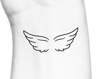 Tatouage temporaire de contour d’ailes d’ange