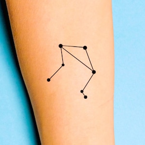 Libra Zodiac Constellation Temporary Tattoo / Astrology / Horoscope / Birthday Tattoo / Stars tattoo