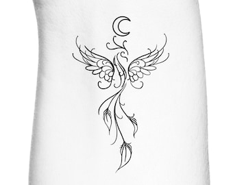 Rebirth Phoenix Temporary Tattoo / From The Ashes Temp Tattoo