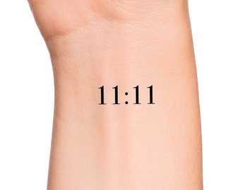 11:11 Numerology Temporary Tattoo - Set of 3 – Tatteco