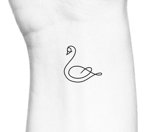 Single Line Swan Temporary Tattoo / Continuous Line Bird - Etsy Australia Single Line Swan Temporary Tattoo / Continuous Line Bird - Etsy Australia
