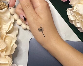 Cute Dandelion Temporary Tattoo