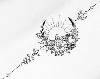 Mandala Sun Tattoo Etsy