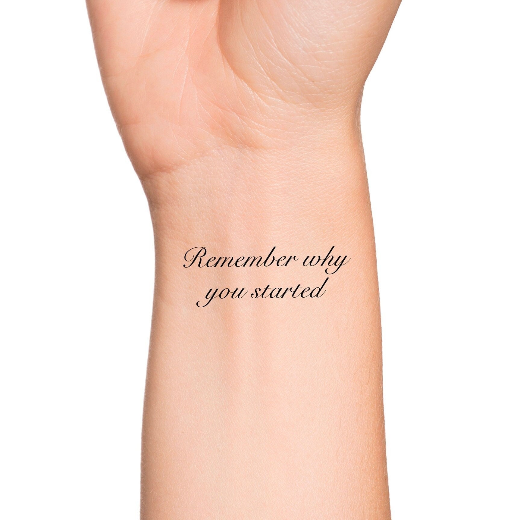 Remember Why You Started Quote Temporary Tattoo / Feminine - Etsy Sweden Remember Why You Started Quote Temporary Tattoo / Feminine - Etsy Sweden