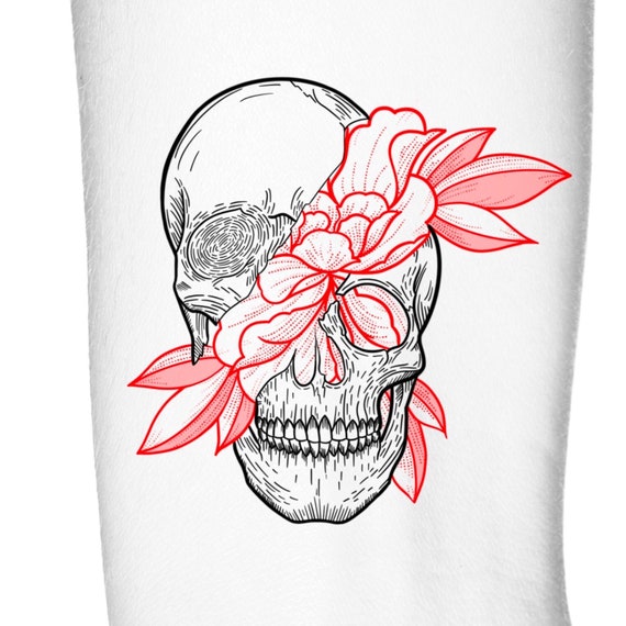 Tattoo of Rose flower in human skeleton hand isolated on white background  Vector illustration Stock Vector Image  Art  Alamy