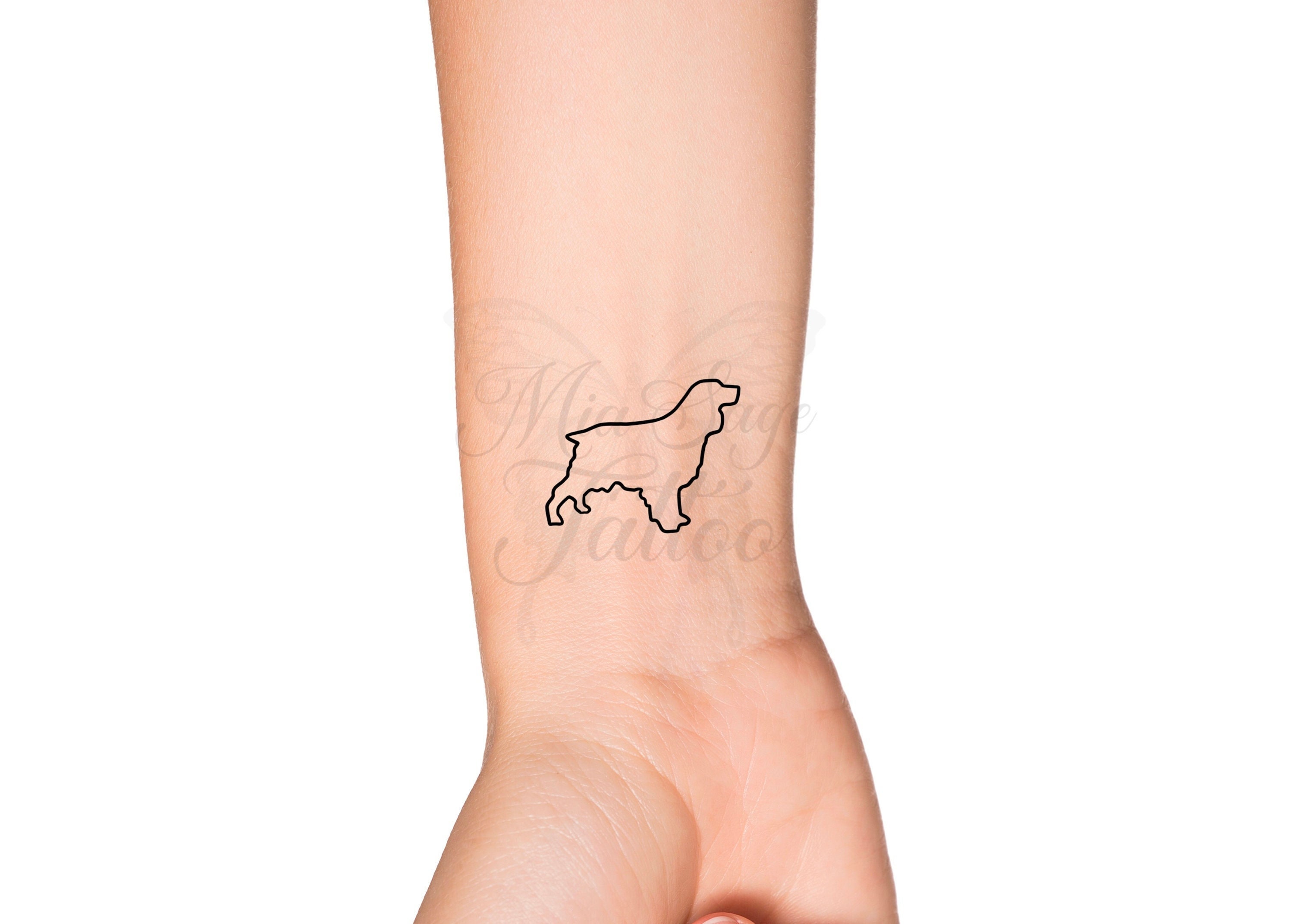 Cocker Spaniel Dog Love Outline Temporary Tattoo - Puppy Love Tattoo - Pet  Memorial Tattoo - Dog Breed Outline Family Love Wrist Tattoo - Etsy 日本, image size:3000x2143