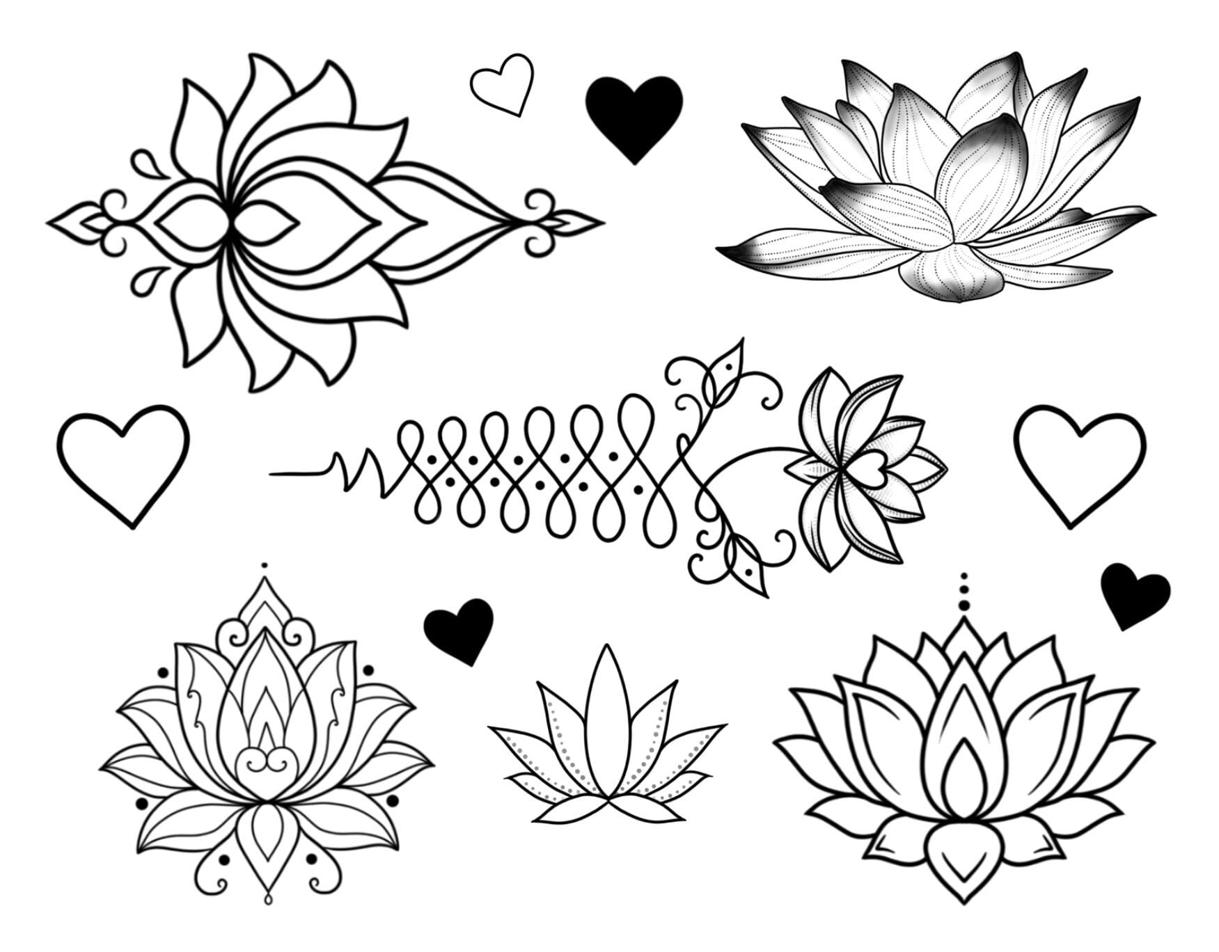 Lotus Flower Tattoo Stencils Lotus Flower Tattoo Stencils