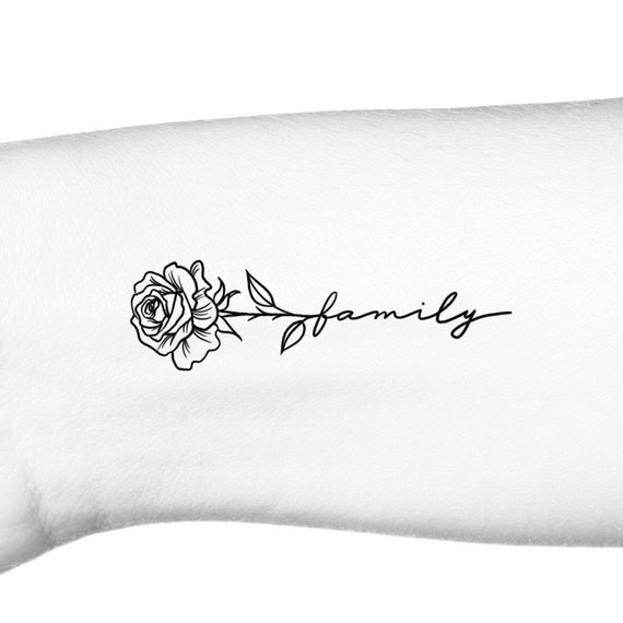 Tattoo uploaded by Edisson  Family freehand lettering lettering  blackwork script  Tattoodo