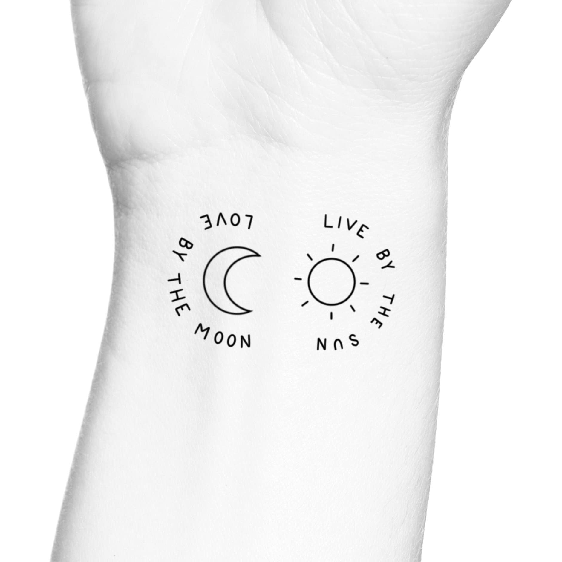 Soulmate Sun and Moon Tattoo Bond