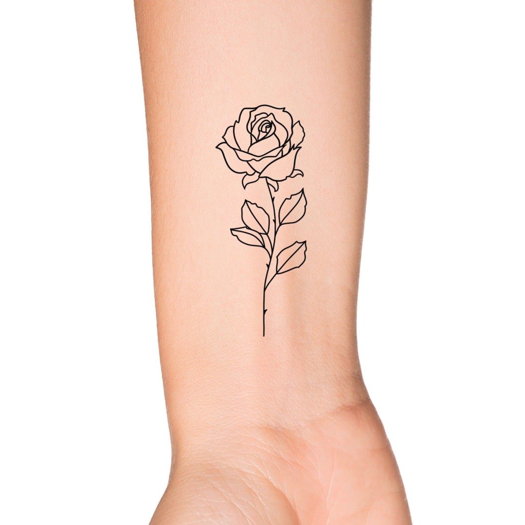 30 Simple And Small Rose Tattoos For Women