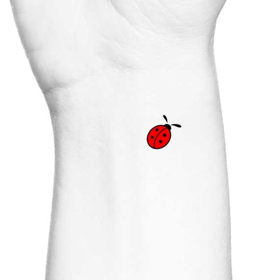 Cute Small Red Ladybug Temporary Tattoo / Dainty Ladybird Lady - Etsy