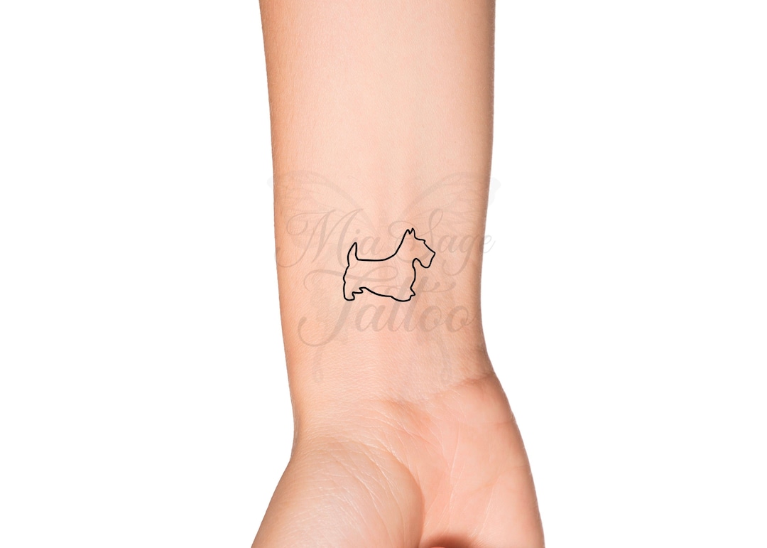 Scottish Terrier Dog Love Outline Temporary Tattoo - Puppy Love Tattoo -  Scottie Dog Family Pet Memorial Tattoo - Dog Breed Outline Tattoo - Etsy 日本, image size:1080x771