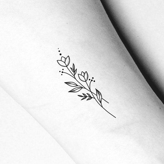 Line Flowers - Line Flowers Temporary Tattoos | Momentary Ink