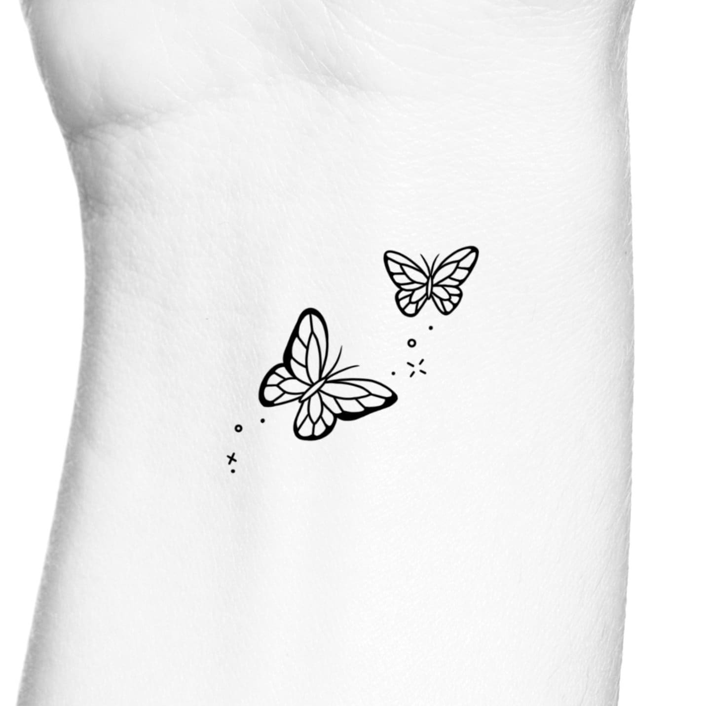 Butterflies Outline Temporary Tattoo / Cute Sparkles Butterfly - Etsy