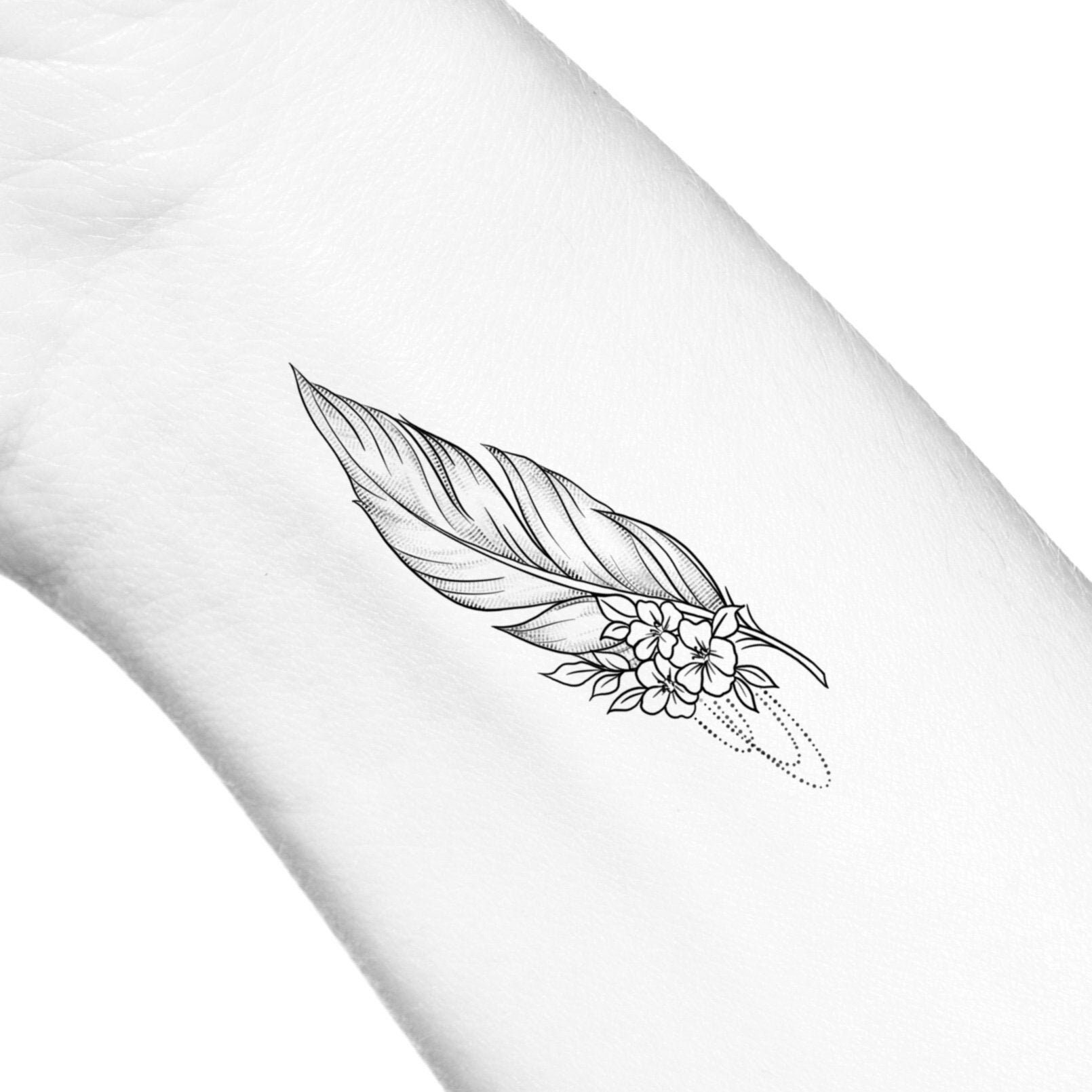 Ornamental Feather Abstract Tattoo Design – Tattoos Wizard Designs