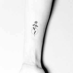 Daisy Wildflower Temporary Tattoo / Daisies Floral Wrist Tattoo / Small ...