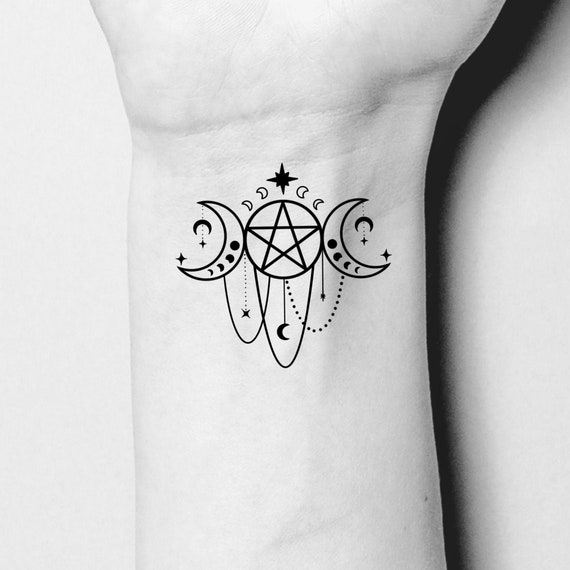 Red Pentagram Temporary Tattoo Set (2 tattoos) – TattooIcon