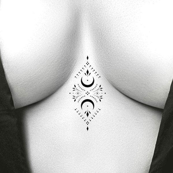 Temporary Sternum Tattoo - Etsy