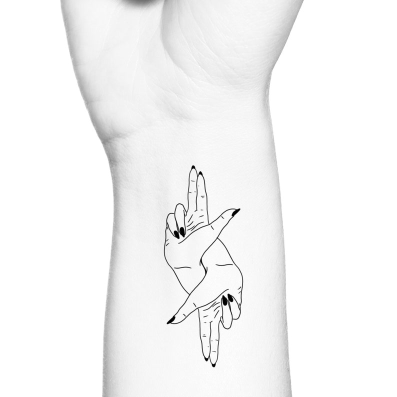 As Above so Below Hands Symbol Temporary Tattoo / Occult Etsy