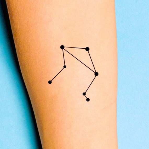Libra Zodiac Constellation Temporary Tattoo / Astrology / - Etsy