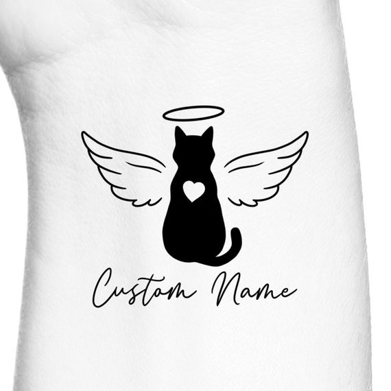 Cat With Angel Wings Tattoo 1000 ideas about cat memorial on   Pet  memorial tattoo Memorial tattoo cat Cute cat tattoo