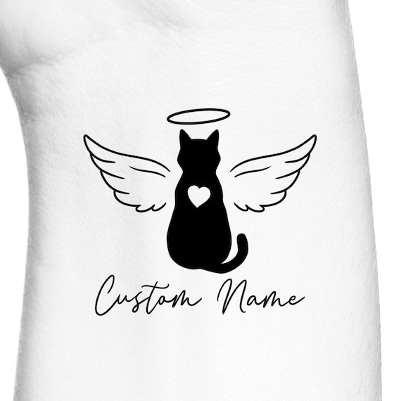 Cat With Angel Wings Tattoo 1000 ideas about cat memorial on   Pet  memorial tattoo Memorial tattoo cat Cute cat tattoo