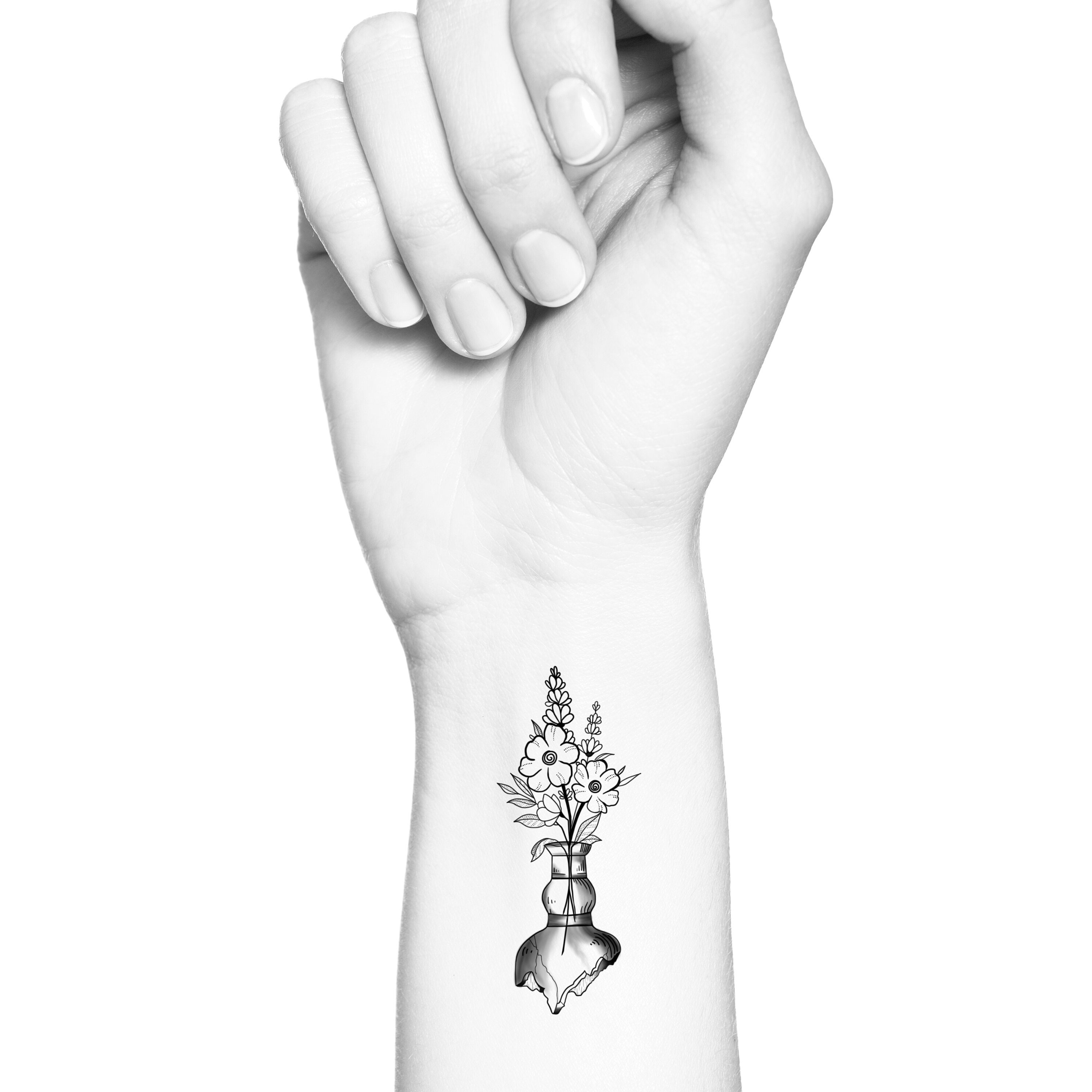 Wildflowers Broken Vase Temporary Tattoo / Wildflower Broken - Etsy Hong Kong Wildflowers Broken Vase Temporary Tattoo / Wildflower Broken - Etsy Hong Kong