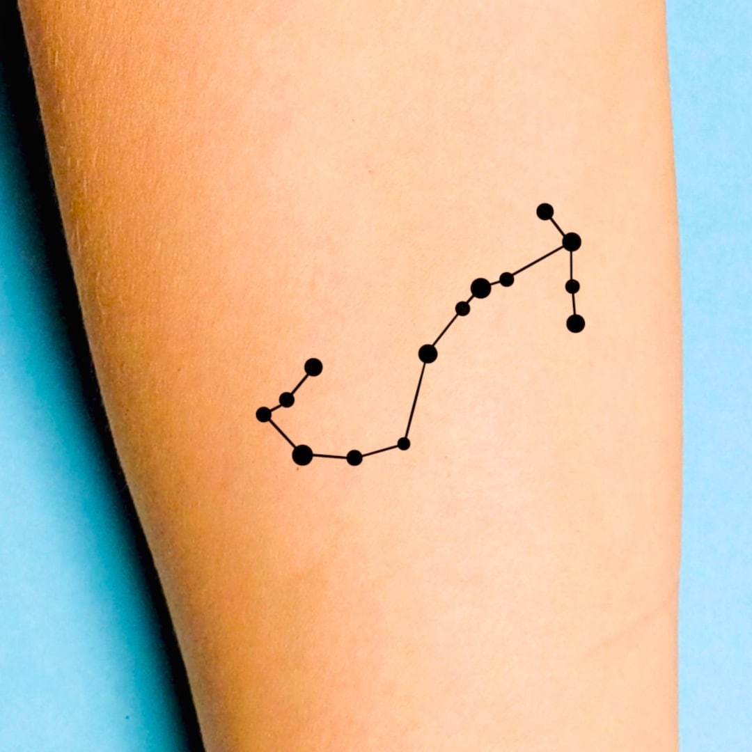 Scorpio Zodiac Astrology Constellation Temporary Tattoo - Etsy