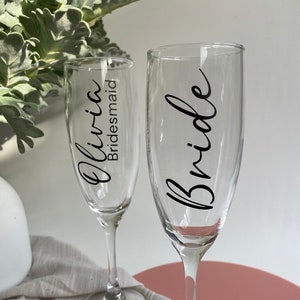 Personalised Champagne Wine Glass Sticker | DIY Champagne Decal | Bridesmaid Proposal | DIY Champagne | Bridal Party Sticker | Bridesmaid