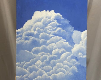 Large Cloud Oil Painting, Oil on (12 x 16) Canvas