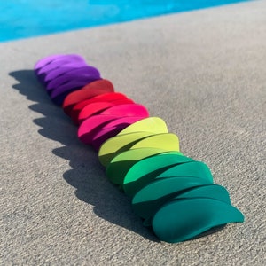 Asymmetrical Petals Clay studs, colorful earrings, handmade flower studs, lightweight earrings, statement earrings