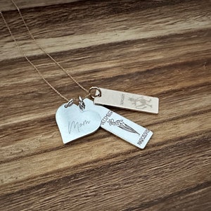Personalized Necklace and Pendant, Custom Name Necklace, Personalized Gift, Engraved Gift, Wedding Gift for Her