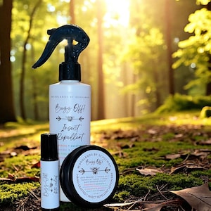 Organic Insect Repellent: Beeswax Lotion Bar, Essential Oil Spray, Bite Relief Roller