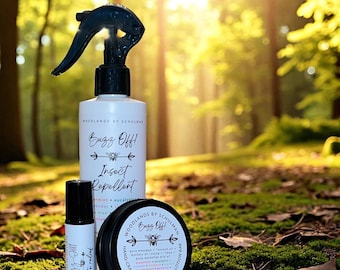 Organic Insect Repellent: Beeswax Lotion Bar, Essential Oil Spray, Bite Relief Roller